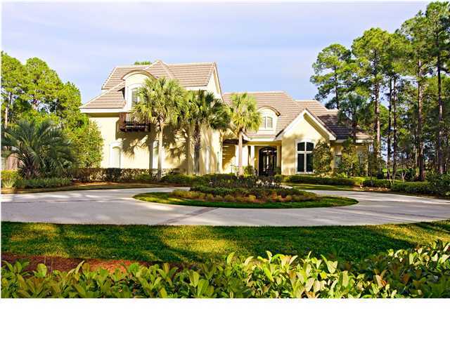 Located on one of the largest lots within Sandestin, this exquisite home is within the gated community of Burnt Pine. Exceptional design and craftsmanship are evident throughout. Gorgeous inlaid tile flooring greets you upon entering with soaring 12' ceilings and spectacular attention to detail in every room. Open floor plan perfect for entertaining and family gatherings. Sliding glass doors stack back to open the home up to the Lanai. Double ovens, double set of dishwasher drawers, and a wine cellar are a few of the amenities that are included in the gourmet kitchen fit for a chef. Master Bedroom Suite, private office, and two guest suites are located on the first floor. On the second floor are two additional bedrooms, a game room with pool table, and media room great for a home theater.