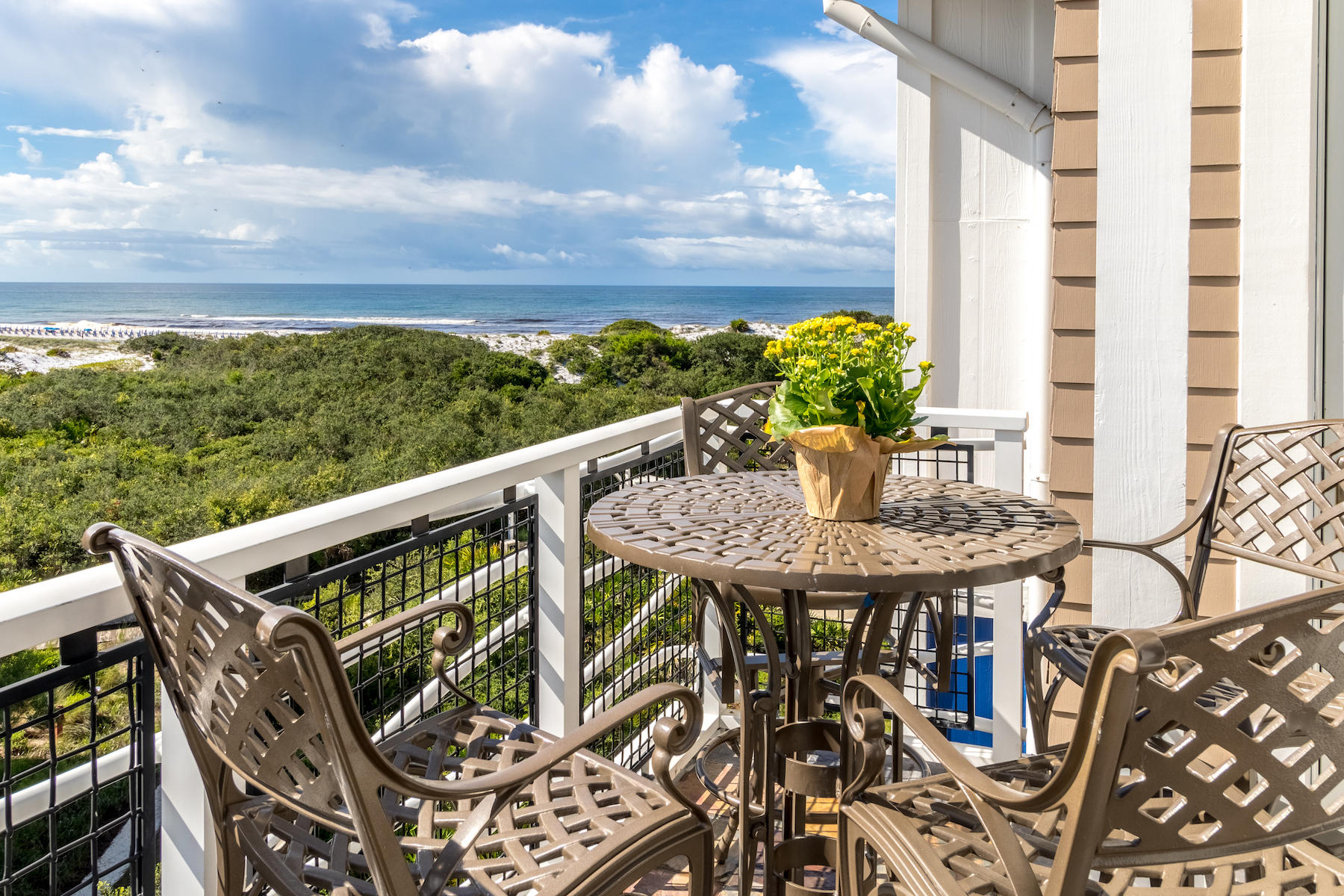 Gorgeous 4th floor condo in Compass Point. This beautiful property has been extensively renovated, new cabinets, counter tops in kitchen and bathrooms, new appliances, tiled porch, paint etc. and is in perfect condition. Spa like aesthetic is sure to impress, the beautiful blue hues of the gulf and the sounds of the gulf will relax and rejuvenate your spirt and soul. Compass Point owners have underground parking, individual storage areas and parking for golf carts. The 5000 feet of beach frontage the owners share, the gated access and abundant common areas make Watersound the perfect place to call home, or your home away from home. Don't miss seeing this gem.