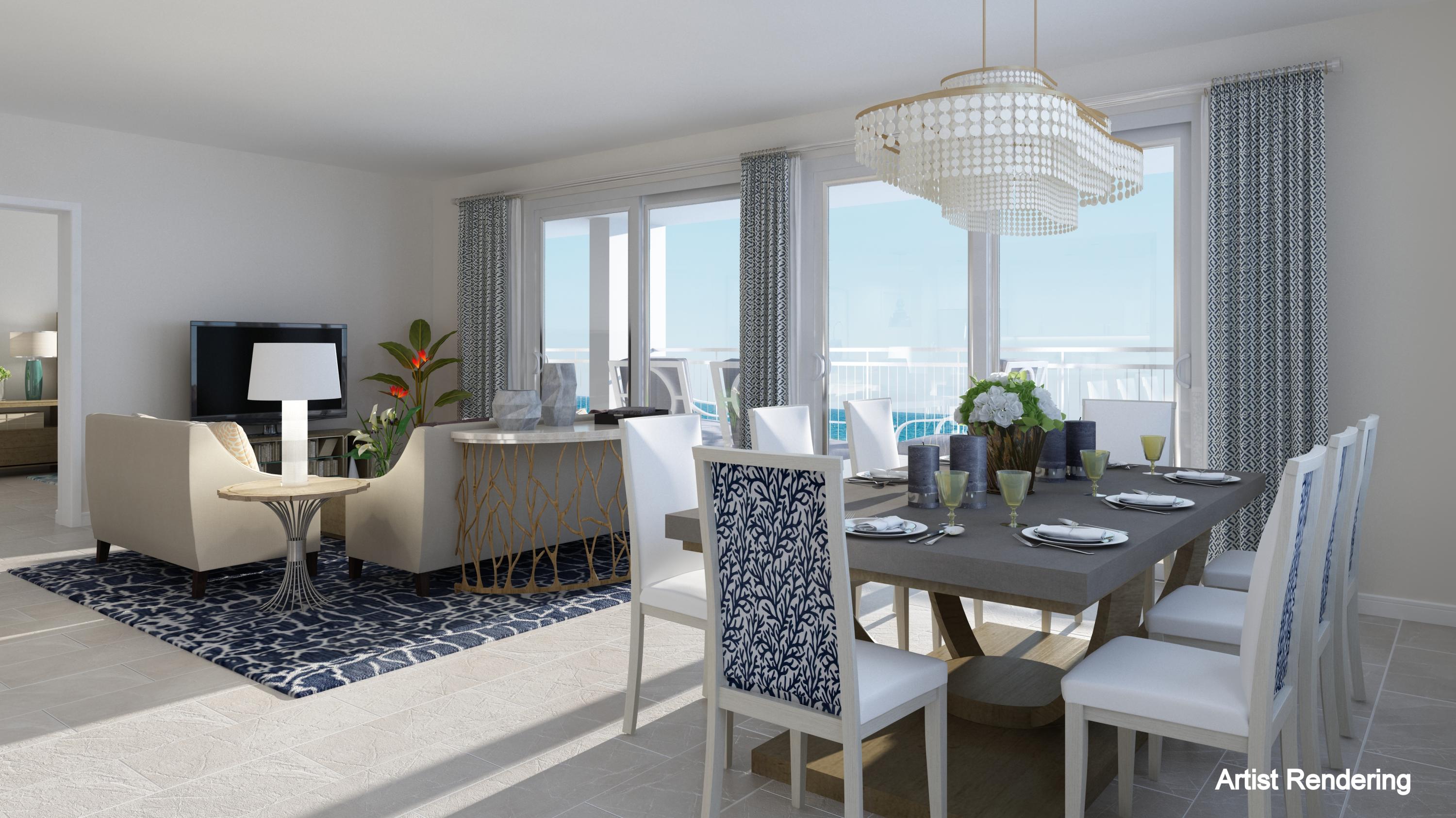 UNDER CONSTRUCTION! blu is Okaloosa Island's first new-construction offering in nearly a decade. A premier Gulf-front condominium of coastal contemporary design. Plan B is a spacious 1,837 sq ft, 3 BR 3 BA residence with a media room & 235 sq ft expansive terrace. Interior appointments include ceramic tile, gourmet kitchen, quartz countertops, gas ranges, stainless appliances, cabinetry, full size washer/dryer and owner closets. Property amenities include 2 gulf front pools, one heated, together total over 4,500 sq ft and front 313' on the Gulf, fitness center, jetted hot tub, grilling area, fire pit & gated entrance. Short term rentals & owner pets allowed. Limited availability at current pricing. PURCHASE your residence TODAY