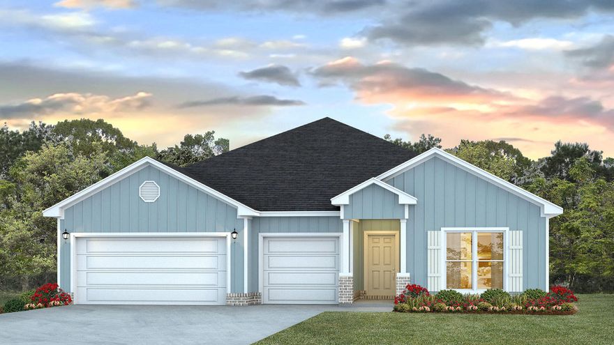 The Camden is a 4 Bed, 3.5 Bath home with a 3 Car Garage.  Home features an expansive great room with a formal dining room and a well-appointed kitchen with a dinette.  The living space overlooks a spacious covered lanai that is perfect for extending entertaining space outdoors. This single-story plan features two bedrooms that share a jack-and-jill full bathroom that are located at the front of the home. A multi-generational living space, bedroom and full bath is located beyond the powder bath and laundry room. The primary bedroom with an ensuite bath is located on the back of the home for privacy, offering beautiful views of the backyard. This home includes quartz counter tops, whirlpool range, microwave, and dishwasher.