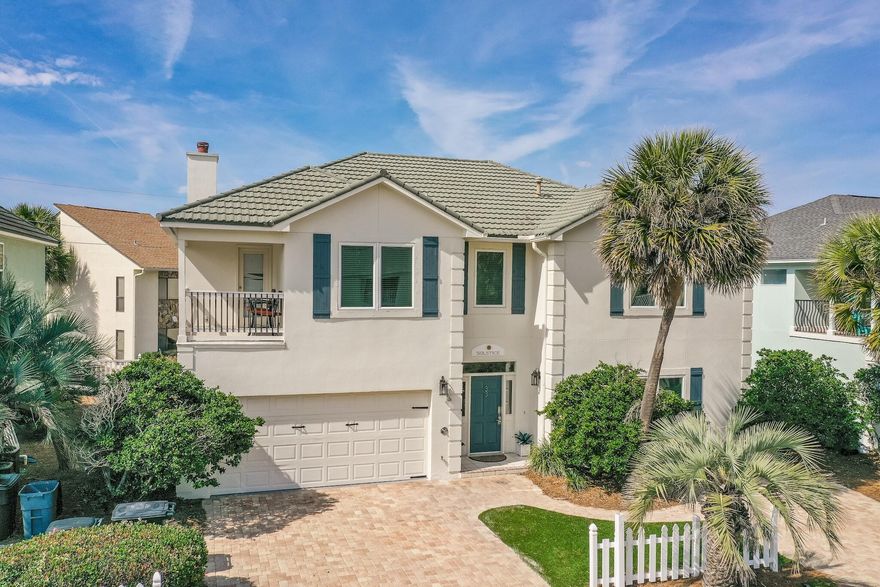 Will be back on Market Wednesday through no fault of sellers.  Solstice Beach House offers the big three!  Location, literally steps from beach access across from Pompano Joe's and second house off of Scenic 98.This Rental machine offers 4 King Bedrooms upstairs each with their own on-suite bath, 2 bedrooms downstairs (one queen and bunk room that sleeps 12), updated kitchen, large open family area with back patio,2 balconies with Gulf views and parking for 6 vehicles.This home shares a community pool with only 3 other homes.  Water and sewer are included in HOA.Trinidad has an established customer base and generated net rental income in 2021 of over $130000.00.  Currently over $100000 booked for 2022.This home is ready for the new owner to step right in.