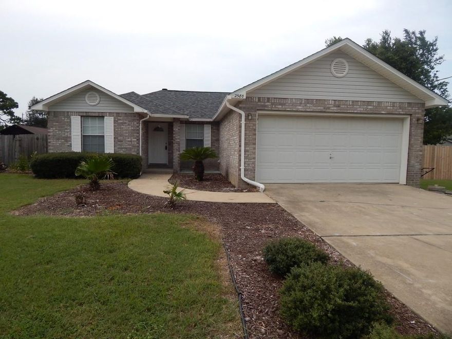 YOU MUST SEE THIS AFFORDABLE, MOVE-IN-READY HOME WITH A NEW ROOF! Located on 1/3 of an Acre, this Wonderful Home has a Brick Front and Low Maintenance Vinyl. The Dimensional Shingled Roof is BRAND NEW! Saving Buyer $$$ on insurance! The Floor-plan is very open, with decorative niche's and a pass-through window from the Kitchen to the Living Room! There is tile and wood laminate throughout - NO CARPET! The Living room has a vaulted ceiling, plenty of wall-space for any size entertainment system and a Fireplace! The Tiled Kitchen has a built-in Microwave, flat top range, Refrigerator (included!) and is loaded with Beautiful Oak Cabinets! The Dining Area is functional and open. The Master Bedroom is Spacious!. The Tiled Master Bath is long with a nicely sized vanity and a Walk-In Closet