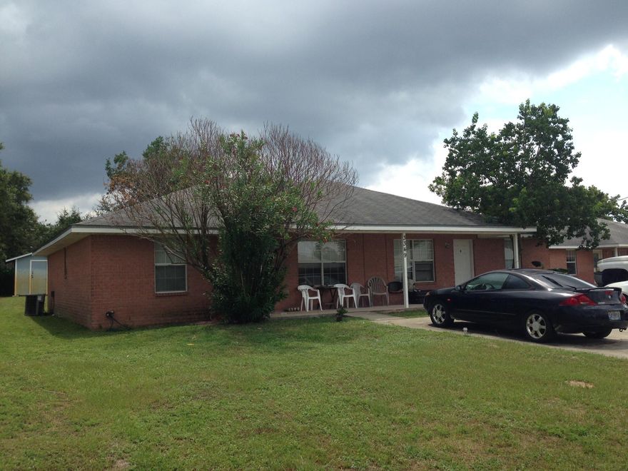 SHORT-SALE - Income producing. Live in one and rent out the other. Duplex sitting on a large lot each approximately 1000 sq ft each unit has 2 bedrooms and 2 baths. You and/or your tenants will enjoy being centrally located to schools, shopping and bases. Unit B is currently rented and well maintained by a long term tenant. Unit A is vacant and needs TLC. Seller also owns 3349 A & B.