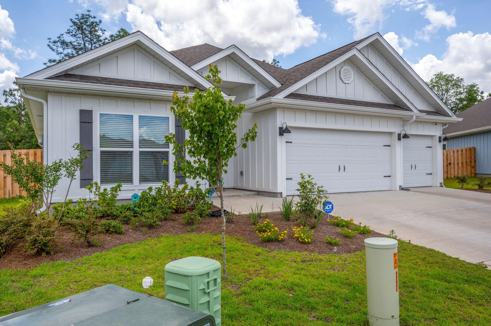 Spacious 4-Bedroom, 3-Bath Home with 3-Car Garage in Shoal River Landing! Located in the Shoal River Landing community, this beautiful home offers plenty of space and comfort for everyday life. With 4 bedrooms, 3 full bathrooms, and a 3-car garage, there's room for everyone and everything. This cul-de-sac home has an open layout that includes a large breakfast nook and a separate dining area--great for family meals, school projects, or gatherings. The kitchen is both stylish and functional with granite countertops, stainless steel appliances, island bar, and a pantry for easy storage. The primary bedroom offers a relaxing retreat with a walk-in closet, double vanity, garden tub, and a separate shower. This home also features trey ceilings with crown molding, LVP flooring throughout the the main areas and carpet in the bedrooms.
Enjoy modern conveniences like a Smart Home Connect System with a video doorbell, keyless entry, and more. Out back, you will find vacant wooded property to the rear, a covered patio, and the fenced-in backyard. Perfect for playtime or weekend barbecues. Let's not forget the community pool, which offers a great way to cool off and provides an opportunity to meet with neighbors.
The seller is willing to allow a VA assumable loan. The buyer must be a VA buyer who has enough entitlement to use towards the purchase to free up the seller's VA entitlement. New American Funding is the lender with a loan balance of approximately $382k at a rate of 2.75%.