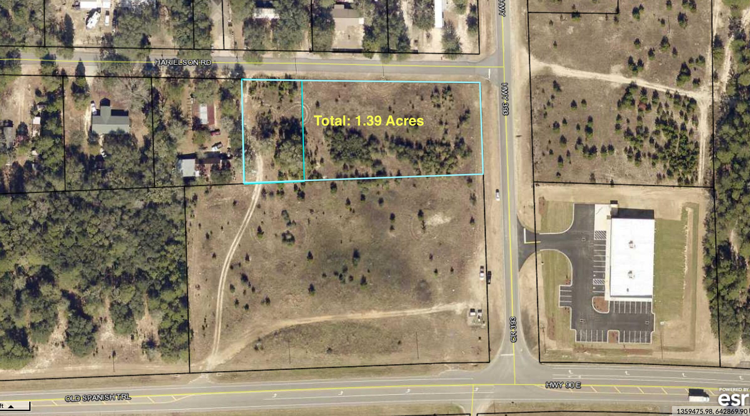We're pleased to announce the sale of several vacant land parcels totaling over 1,171 Acres in the Crestview Market Area between Interstate 10 and Highway 90. This particular listing consist of a 1.39 Acre Commercial Hard Corner Parcel(s) of Harielson Road and Co. Hwy 393 and is ZONED COMMERCIAL MIXED USE . The Parcel I.D.'s being offered For Sale in this listing are as follows: 15-3N-22-0000-0018-0020 & 15-3N-22-0000-0006-0000.