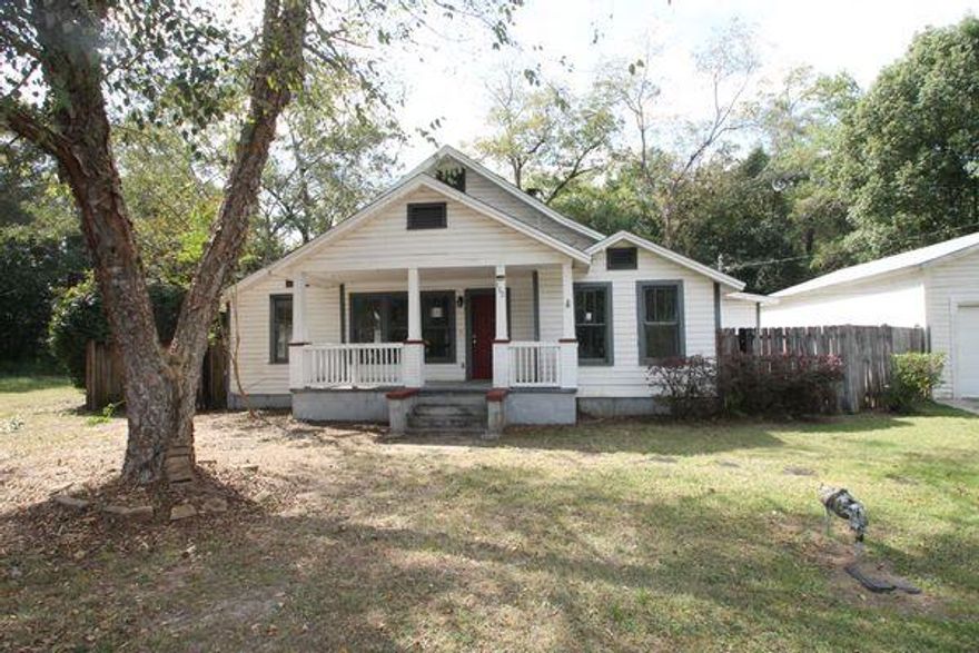 Real Estate Owned. Originally built in 1935, this charming DeFuniak Springs home blends vintage character with thoughtful updates. The preservation shows through renovations completed in 2005-2008, including a re roof 2022, updated HVAC, and a modernized L shaped kitchen with granite, a speckled pattern countertops. The spacious master bath offers dual vanities, a large soaking tub, and a separate shower. Original hardwood floors and a wood burning fireplace add warmth and personality, while a gas stove in the family room creates a cozy gathering space. Situated on over a half an acre with a two-car detached garage and privacy fencing, this property offers classic appeal and renovation potential for investors or homeowners alike. Call to take a look at 152 Florence St Defuniak Springs FL