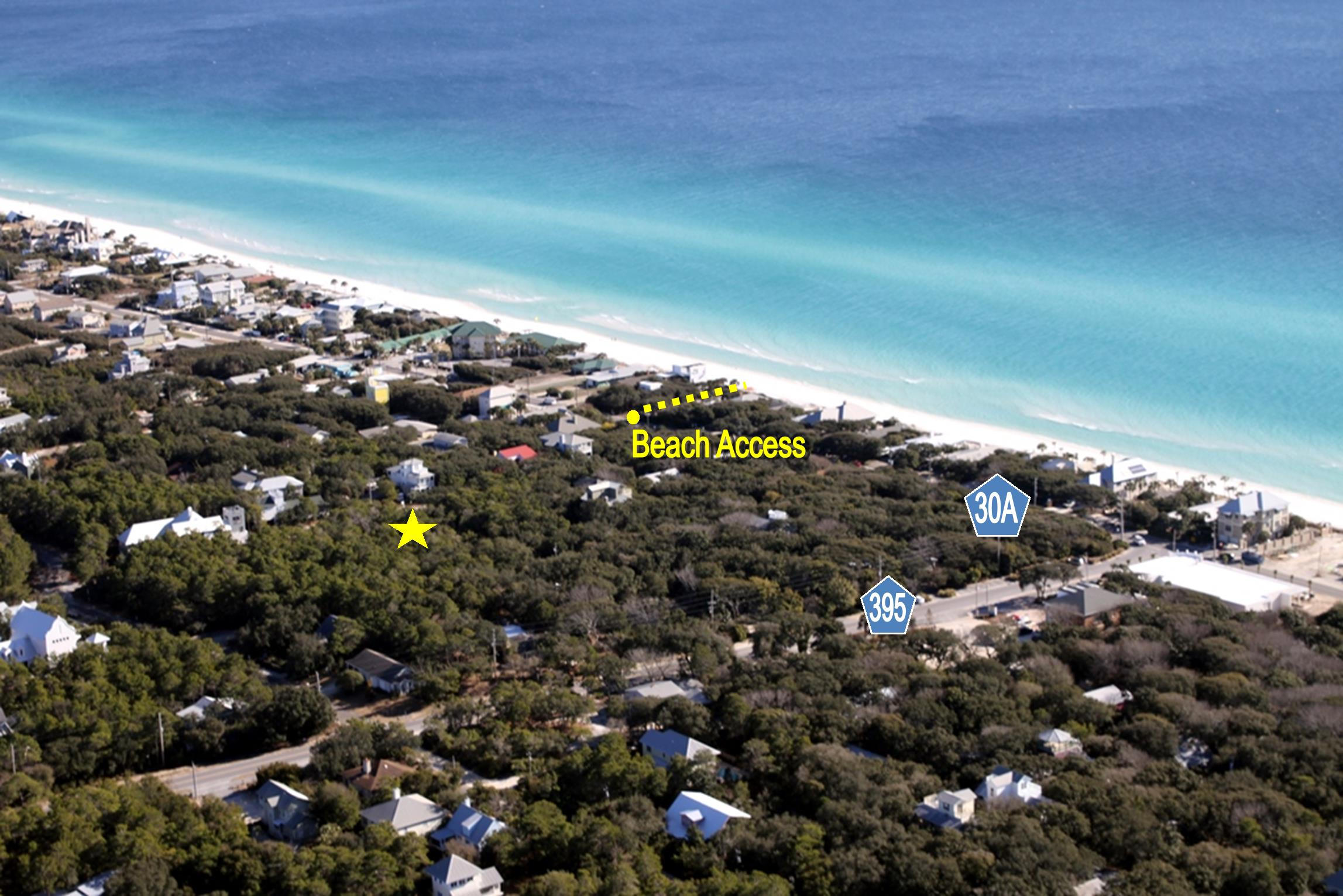 Old Seagrove Homesite -- 76 X 106 lot is perfect for a beach house. Take a stroll or ride your bike under the shaded canopy of old oak growth to either the beach or through old Seagrove to Seaside. Dining, entertainment and convenient shopping to Publix all within a mile.Public beach is at Gardenia Street. ***Buyer is responsible for personally verifying details about this property. Any information contained in this listing is believed to be accurate but is not guaranteed.***