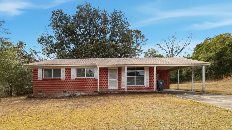 Brick 3BR/2BA home on a .25 acre lot in the city of DeFuniak Springs, across from Walton Middle School and a few blocks to the iconic Lake DeFuniak. 1,040 SF with a serviceable metal roof and a large magnolia anchoring the backyard. Interior and systems need renovation. Electrical is fuse-based, not breakers, so property will require a cash purchase and upgrades prior to insurance/financing. This is a true value-add project, not a cosmetic update, allowing renovation to your standards without undoing prior work. Excellent candidate for rental, resale, or long-term hold in an established neighborhood near downtown. You won't find a better value on the market today - priced right to sell quickly.
