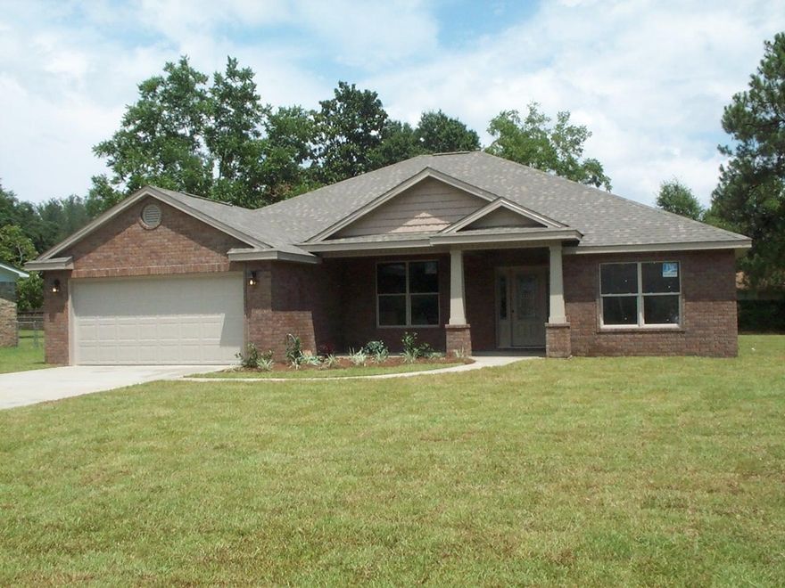 COMPLETE - Brand New All Brick - Large Lot - Great Location!.. Large front & back porches for your relaxation. Auto Lawn Sprinkler System that shuts off when rain is detected.. Most sought after open floor plan with raised breakfast bar that opens to the dining & living areas. . Split BR plan for every ones privacy.. Granite tops. Stainless steel kitchen appliances. Laundry room big enough to accommodate a freezer... Crown in living area. Wide baseboards thru out. Trayed ceiling in LR and Mstr BR. . Separate shower from garden tub in Mstr Bath. . 20'' square porcelain tile in living areas. Carpet in BR's. . Each BR has it's own return air for comfort, energy & cost savings. Voted #1 Builder in 2014 Builders Parade of Homes.. Your guest will be impressed of your lovely new home!