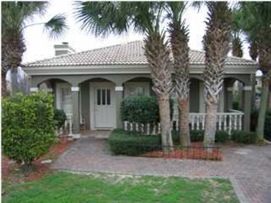 Rent unfurnished! Gorgeous Mediterranean Beach Home at Terra Cotta Terrace. Walk to the beach! Great upscale, user friendly kitchen, lots of artistic touches everywhere. Tile floors, crown molding, 9 foot ceilings, all appliances, and ready to move into! Tiled fireplace, wood deck in back with complete privacy! House has brick walks and driveways, tropical landscaping with lots of Palm Trees and Oleanders! SHORT WALK TO THE BEACH. AMENITIES INCLUDE BEACH ACCESS, CLUBHOUSE, HEATED POOL AND TENNIS COURTS. THIS HOME IS A PRIVATE GET AWAY NEAR THE BEACH. Utilities at the expense of the tenant. Dimensions are approximate and should be verified if important.