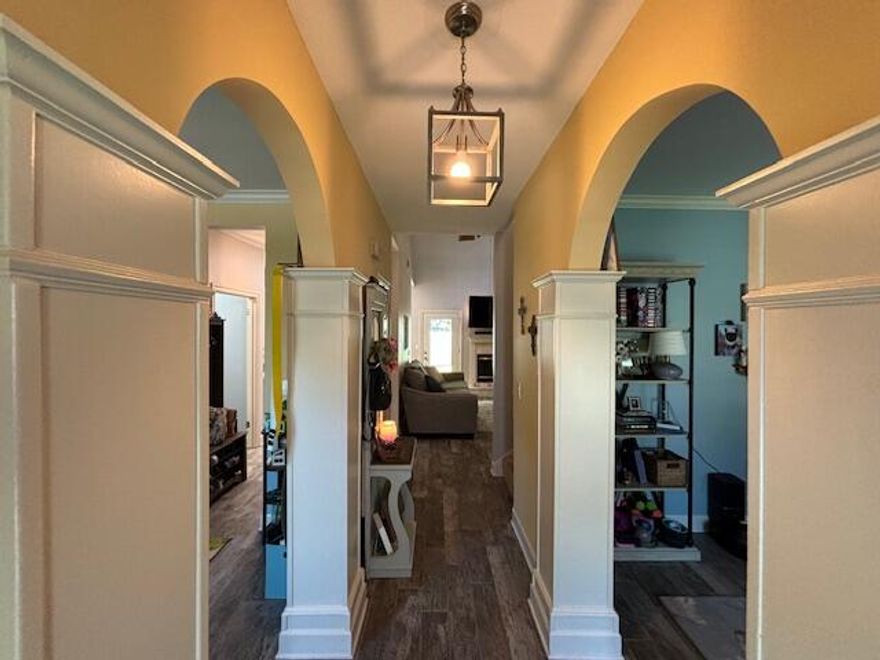 Available July 1! Pets Considered with Owner approval.This charming residence boasts a formal dining room, a cozy office space, and a magnificent great room adorned with soaring 22-foot vaulted ceilings. The expansive kitchen area features a breakfast bar and informal dining space complete with granite countertops and beautiful two tone cabinets! The appliances are stainless and the backsplash is laid in a gorgeous herringbone style! The windows offer a picturesque view of the backyard. With two primary suites, convenience and luxury are paramount. The downstairs suite indulges with a spacious whirlpool tub, double vanity, separate shower, and a generously-sized walk-in closet. Upstairs, the airy loft area provides serene views of Lake Lorraine and seamlessly transitions