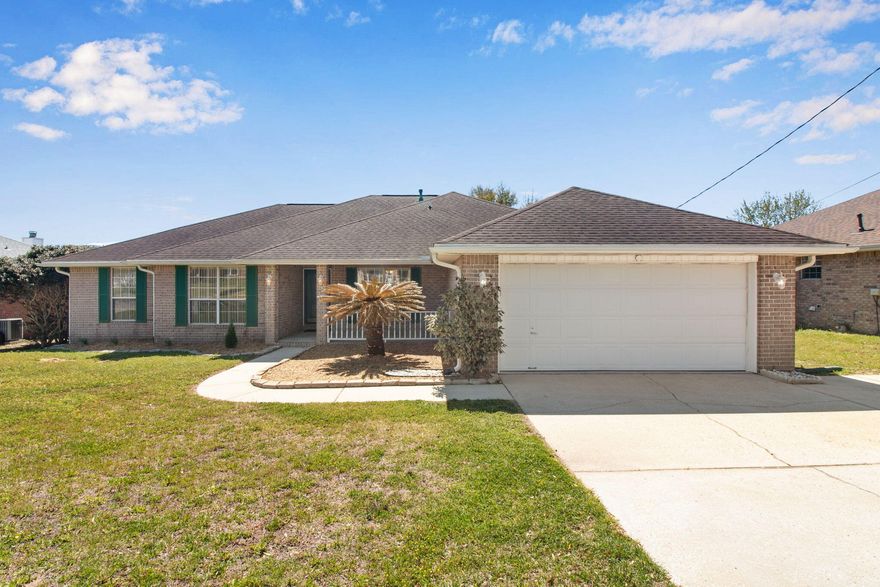 This freshly painted, spacious home offers an unbeatable location, just under a quarter mile south of I-10 in Southwest Crestview. Ideal for commuters, it provides easy access to Duke Field, Eglin AFB, Hurlburt Field, and is just a short drive to the stunning white sandy beaches of Northwest Florida. Situated in the desirable Antioch Estates neighborhood, without HOA fees, this home is also with a quarter mile distance of a top-rated elementary school. Boasting a proven rental history, this home is perfect for both investors and buyers looking to settle in a prime location. Inside, the 2,289 sq ft floor plan includes four spacious bedrooms, providing ample room for family and guests. The master suite, located at the rear of the home for added privacy, features a double vanity, his and her walk-in closets, a stand-alone shower, and a shower/tub combo. The three guest bedrooms share a full bathroom with a shower/tub combo.

The home also includes a large office with built-in cabinetry, a full kitchen with breakfast bar and nook, a formal dining room, a utility room, and a two-car garage. Plus, there's attic storage with a drop-down ladder for easy access.

Enjoy the private backyard, perfect for relaxation or entertaining, with a screened-in porch and an extended open-air deck. There's plenty of space to play, plant in the raised garden boxes, or host family and friends. BONUS: A large, well-maintained shed with electricity adds versatile spaceuse it as a man cave, kids' playhouse, or for storing lawn equipment and beach gear.

With its fantastic location, spacious interior, and great rental potential, this home is a must-see. Come take a tour today and discover all it has to offer!
