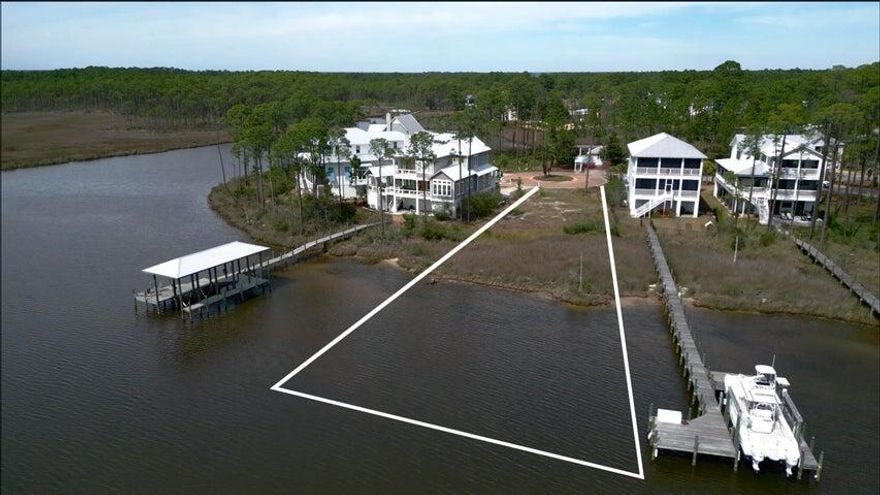 Discover luxury coastal living at Cessna Landing, a private gated community just minutes from 30A's beaches, dining, and shopping. This is your chance to own Lot W-7, the last available waterfront lot with deep water access, positioned on a peaceful cul-de-sac. Included are architectural plans by William Reese Designs for a 3,000+ sq ft home featuring 5 bedrooms, 4.5 baths, a bunk room, elevator, and stunning bay views. Preliminary HOA approval is secured. Enjoy community amenities including a pool, private boat launch, and dock. Build your dream waterfront home today--this rare opportunity won't last long!