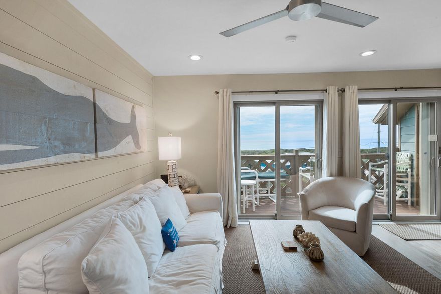 A Perfect View awaits you!  The condo is located in the gated community of Inlet Dunes which is a highly desirable location with quick and easy access to the beach.  Inlet Dunes is located on the south end of 98 on S Orange Street and is walking distance to the restaurants and events in Rosemary Beach and 30Avenue. The quiet gated Inlet Dunes community offers a direct, short boardwalk over the protected dunes beach access.