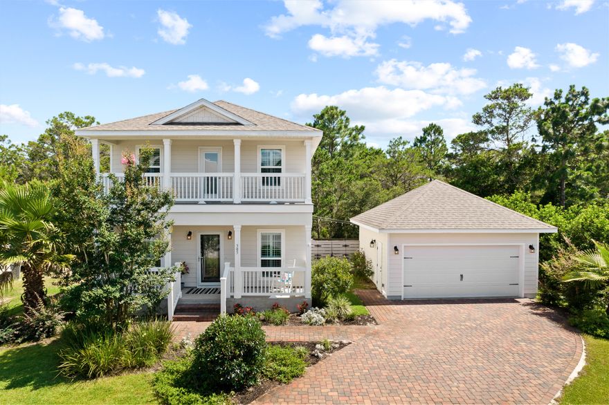 Just north of 30A lies this well maintained 3 bedroom 2 1/2 bathroom home inside the private gated community of Cypress Breeze. Upon entering the home you will notice the open floor plan highlighted by plantation shutters, crown molding and engineered hardwood flooring which will lead you into the kitchen, which boasts stainless steel appliances and granite countertops. Located on a sizeable lot, the home also features a brick paver driveway leading to a detached 2-car garage and offers a sense of privacy with the generously sized fenced back yard. Perfect for a primary or second home, the property is also well suited as an investment property with rental income projections exceeding $70,000. The gated community of Cypress Breeze offers an incredible private resort pool and is a short bike