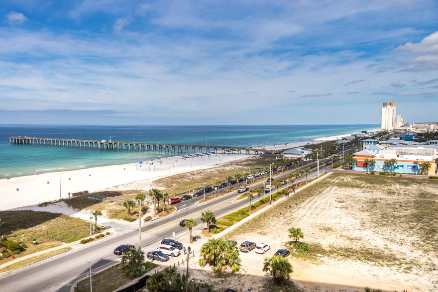 First pre-construction condos in Panama City Beach in 10 years! Adjacent to Pier Park and a quick walk to City Pier. Luxury interiors w/stainless steel appliances, quartz/granite counters, 9 ft. ceilings, 10 ft. wide balconies. Amenities include lagoon-style pool, large fitness center, snack bar and parking garage.