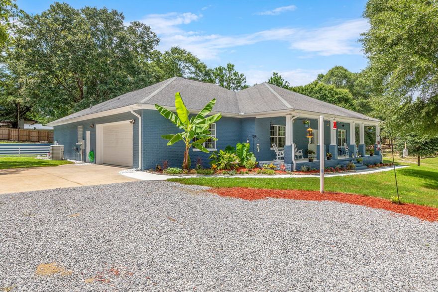 Motivated sellers!  2.42 acres. Beautiful Country Ranch! Cathedral ceilings, granite counter tops, custom shiplap walls with spacious open floor plan, laundry room with conveyed washer and dryer, oversized garage w/remotes and epoxy floor!  From the driveway, you will be taken back by the expansive acreage, intricately detailed flower beds, mature trees and freshly laid sod around the new inground pool with new pool enclosure.  The heated and cooled bonus lodge is equipped with high-speed internet, perfect for a game room! After a day swimming in the pool, pick some fruit from the fruit trees or play in the garden. The pole barn is fully functional with electricity and water, behind the pole barn is cut and stored firewood for your next bonfire! This home can be sold fully furnished inside and out with acceptable offer! Pole Barn equipment also for sale with acceptable offer. The new pool comes with the safety enclosure with locking gate that can be put up by new owner.  You do not want to miss seeing this one-of-a-kind property!!