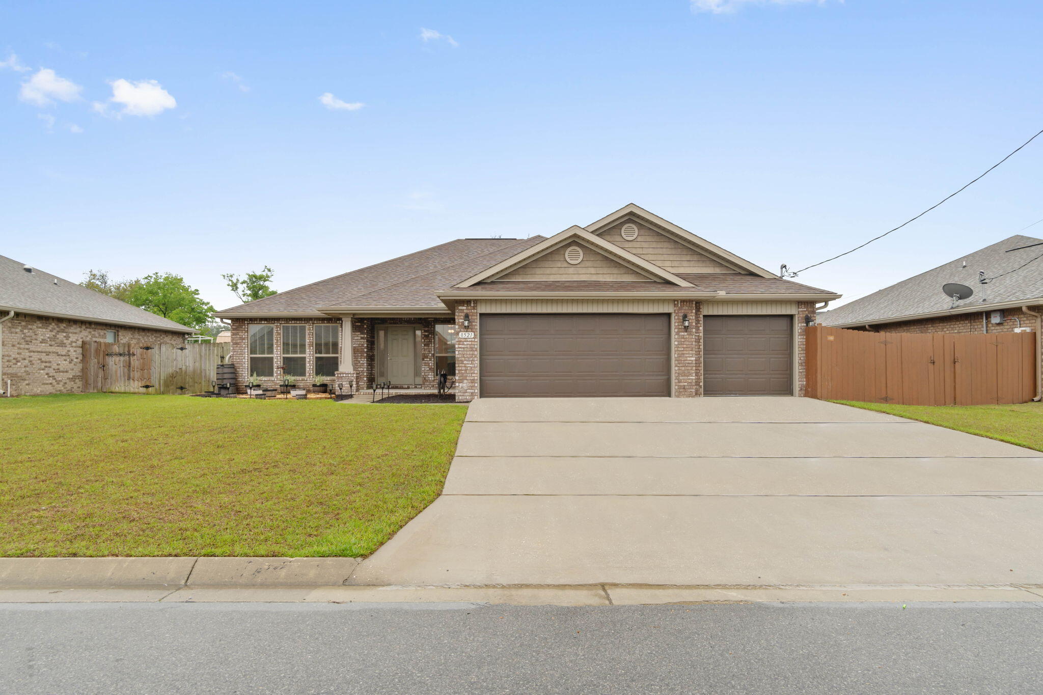 Welcome home to this stunning all brick home with a 3 car garage in the much loved neighborhood of Holley Hills! Featuring 4 bedrooms, 3 bathrooms, an office, formal dining room, AND a flex room - this practically new home surely has all the space you've been looking for! This fantastic floor plan features a split layout providing master bedroom privacy, but also has a separate wing on the other side of the home for one of the additional bedrooms with its own bathroom! Pull into the massive driveway and you'll appreciate the updated landscaping, and pass through the covered front porch to find soaring 10ft ceilings in this open concept plan along with great upgrades like bull nose corners in the living areas. To the right when you enter is the formal dining room, and to the left through