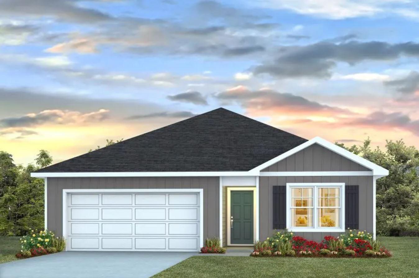 Charming Aldridge floorplan, a cozy 3 bed, 2 bath home in 'The Grove' new community in fast growing N. Crestview.  Desirable open floorplan design with no wasted space. GREAT for easy living and entertaining. The beautiful kitchen features: large breakfast bar, pantry and all stainless appliances, smooth top range, built in microwave & dining area. Bedroom 1 and the adjoining bath have a LARGE walk-in closet. The latest in gorgeous wood look flooring throughout, and PLUSH carpet in the bedrooms. The Smart Home 'Connect' package provides several Smart Hm. devices for your convenience.  Easy access to Ft. Walton/Destin area beaches & just minutes to golfing.