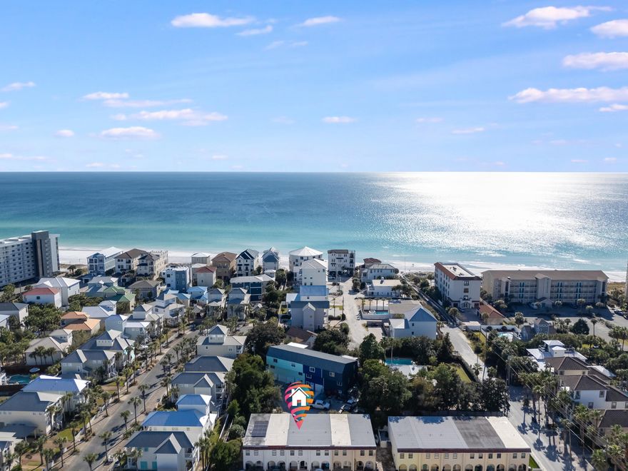 This charming townhome is ideally located just a 3-minute stroll from the beaches and Silver Sands outlets, offering unbeatable proximity to the best of the Gulf Coast. Whether you're seeking an investment for excellent rental income or a primary/second home, this property fits the bill. Relax on the beach, watch stunning sunsets, or enjoy your morning coffee on your private balcony off the master suite. The second bedroom features its own en-suite bath for added privacy. Have the best family time in this open-concept living space, perfect for gatherings, complete with a convenient half bath. The backyard provides a great space for entertaining or enjoying a BBQ. With all major appliances and the roof recently updated, plus no HOA fees, this is an exceptional investment or beach retreat!