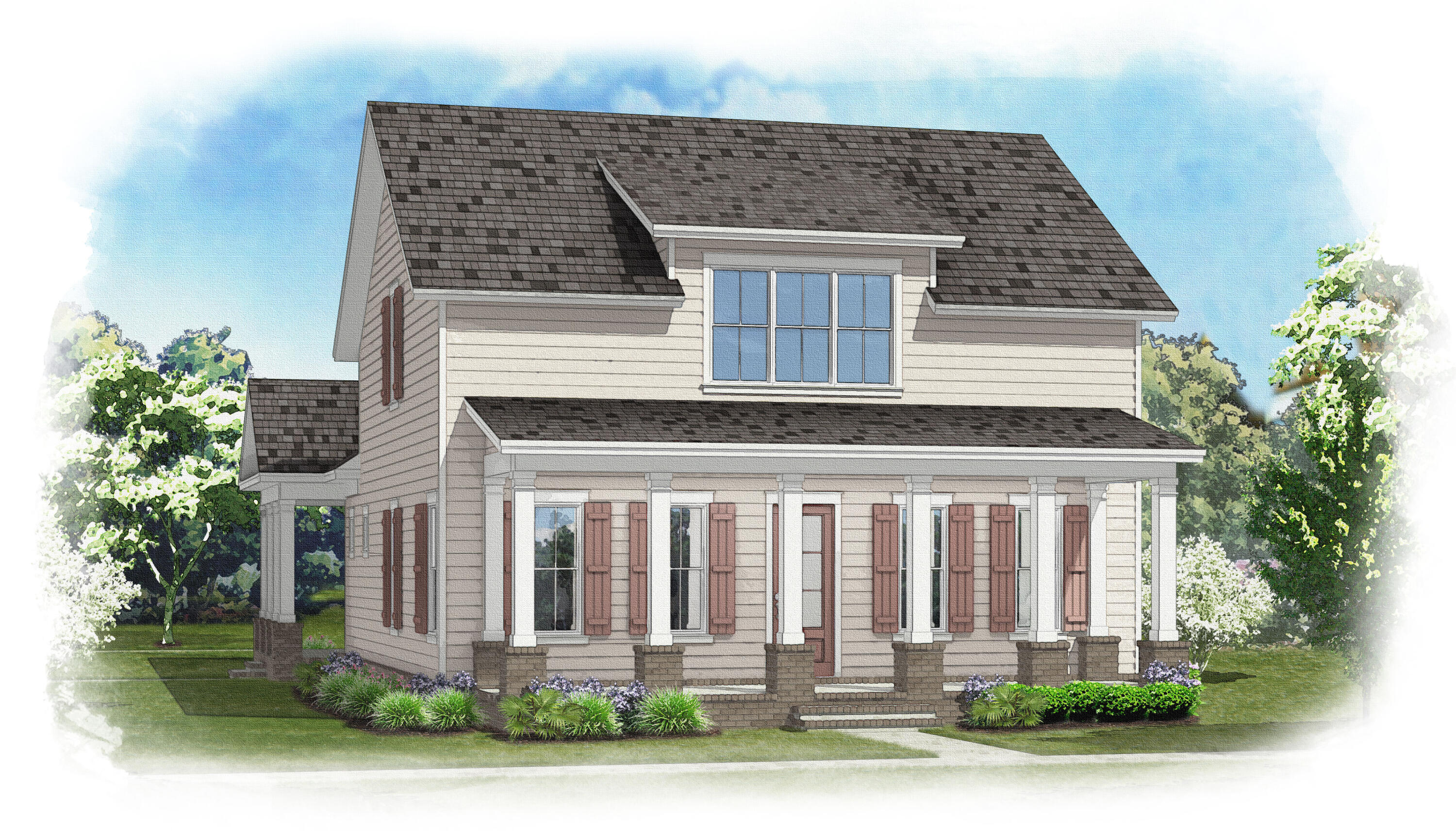 ***** Seller Contributing $20,000!! Seller to contribute up to $20,000 toward points or buy down with use of approved title company AND 1% of total purchase price toward closing costs. New, beautiful 4 bed/2.5 bath home in Deer Moss Creek. Downstairs you will find the kitchen, large living/dining space the primary suite. The upstairs has 3 bedrooms plus 3 attic storage spaces that can easily be finished out for more square footage, if needed. This home boasts 10 ft ceilings, all wood shaker cabinets, 3 porches, and a rear entry garage from a private lane. Estimated Completion: Spring 2023