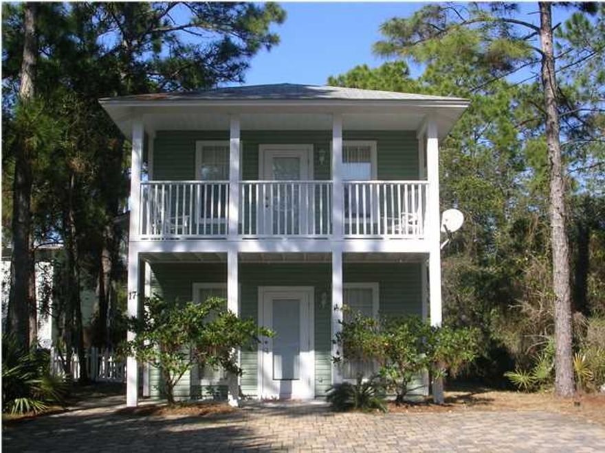 Cute beach cottage in quiet, desirable Blue Mountain Beach! Perfect for vacation home or rental. Walk to the beach! No association fees and comes fully furnished. Very clean and well maintained interior with stainless steel appliances, 2 large bedrooms with walk-in closets. Paver driveway, covered rocking chair balcony off master for an afternoon nap or just to catch the sea breeze. Fenced backyard and seller will pay $3000 towards carpet allowance at closing.