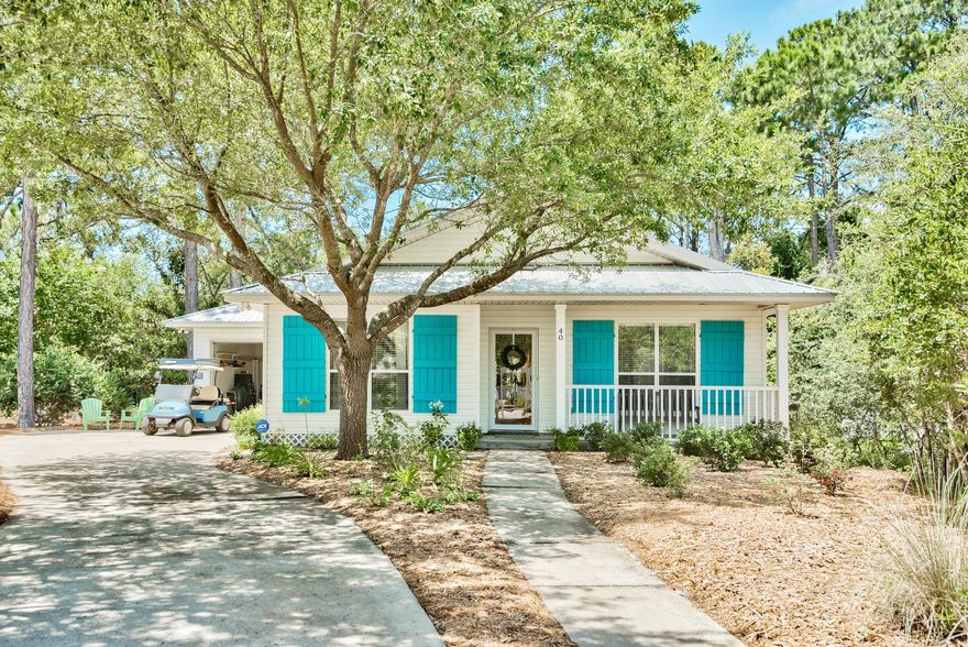 WOW!!!!! ...Jump into your golf cart or hop on your bike and in 700 yards you are on the beach. In 1 mile you are on the golf course. It does not get much better than this. This Lovely LOW MAINTENANCE QUIET 3 bedroom, 2 bath home with garage and fantastic rear screened porch, is in the beach community of Sea Dunes, a non-vacation rental community. The home is situated on a large quiet lot in a cul de sac. Perfect for permanent home or second home at the beach. 9ft Ceilings, Freshly Painted, New Carpet, Granite Counters and NEW Stainless Appliances. High End Wireless Security system. This quaint community is surrounded with white picket fences and mature vegetation. Close to Santa Rosa Golf and Beach Club, shopping, schools and Sacred Heart Hospital and of course the Gulf of Mexico!