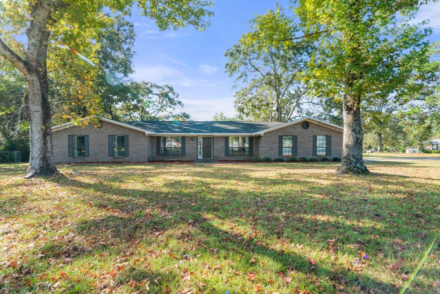 This spacious 3/3 home is sitting on just under an acre lot. As soon as you enter, you will be greeted into the large livingroom with oversized fireplace and open kitchen that features stunning granite countertops. Head past the kitchen and you will find an additional bedroom with guest bathroom and private entrance to the backyard. On the other side of the home you will find an additional bonus room, bedroom, and oversized master bedroom. The master suite features an oversized master closet, double vanity, and tiled shower. The backyard is made for entertaining. With a large concrete area surrounding pool, privacy fence, and exterior gated area with double gate access surrounding entire backyard, this one is a must see! Schedule your tour today! Buyer to verify all facts deemed important.