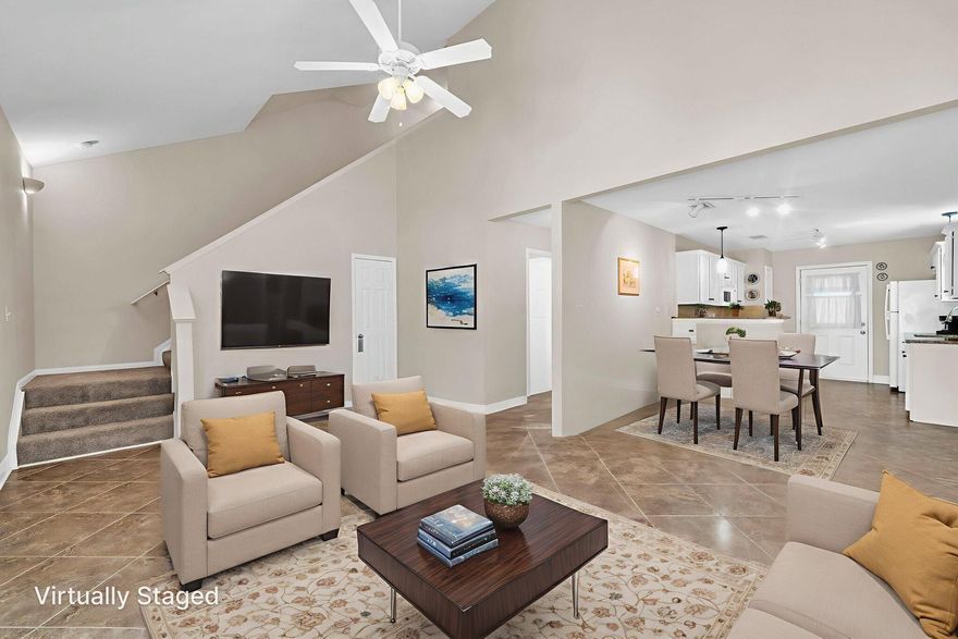 Charming 3 BR/2Bath townhouse in the heart of Destin! With 1,375 SF, this home offers vaulted ceilings in the living area, a main-floor primary suite, and an open concept layout. Ideal as a full-time home, second home, or long-term rental (no short-term rentals allowed). Enclosed garage plus additional parking. Community pool is included. Enjoy being minutes from the beautiful beaches, shopping, and dining of the Emerald Coast. Current long-term rental rates are approx. $2,400 to $2,500/mo. AS IS. Great opportunity and priced right!