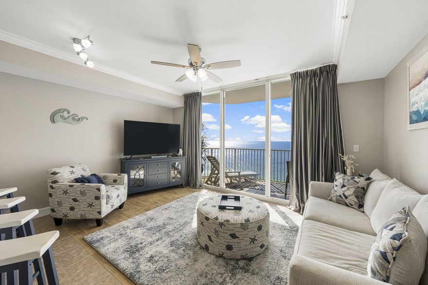 Welcome to this beautifully remodeled ''F'' plan unit at Tidewater Beach Resort, offering 1 bedroom, 2 full baths, and a bonus bunk room--perfect for families or maximizing rental income. This unit is fully furnished with all-new coastal decor and stylish furniture, creating a relaxing beach retreat with modern charm. Whether you're looking for a turnkey investment or a personal getaway, this condo is an ideal fit. $35K 2024 and $41k 2025 with owner stays, leaving plenty of opportunity to increase revenue. Located in one of Panama City Beach's premier resorts, Tidewater offers top-tier amenities including two lagoon-style outdoor pools, a heated indoor pool, a private movie theater, a fitness center, and more.