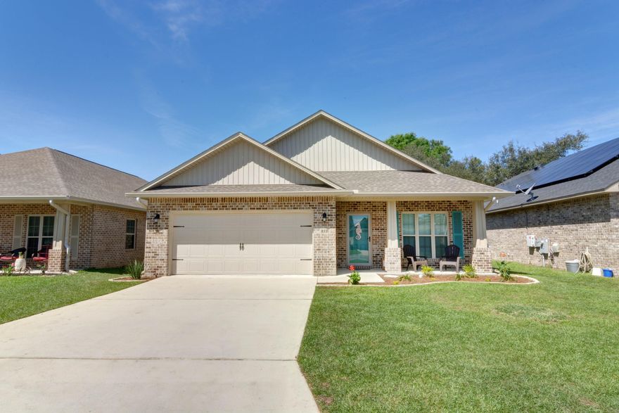 Welcome home to this nearly new construction all brick home with 4 bedrooms and 2 baths in a perfect location just off E. Bay Blvd on a cul-de-sac! If you were looking for a new construction community you have found it here. This home offers a wide open floor plan with a large living room with newly installed luxury vinyl plank flooring, a spacious kitchen and large dining room, recessed lighting & modern fixtures. The stunning kitchen is designed with a large breakfast bar and tons of cabinets, stainless steel appliances and granite countertops, and you will absolutely love the huge pantry and laundry room with a mud room space and storage. The master suite is spacious and offers trey ceiling and a fabulous walk in closet, and the master bath features a double vanity, garden tub, private