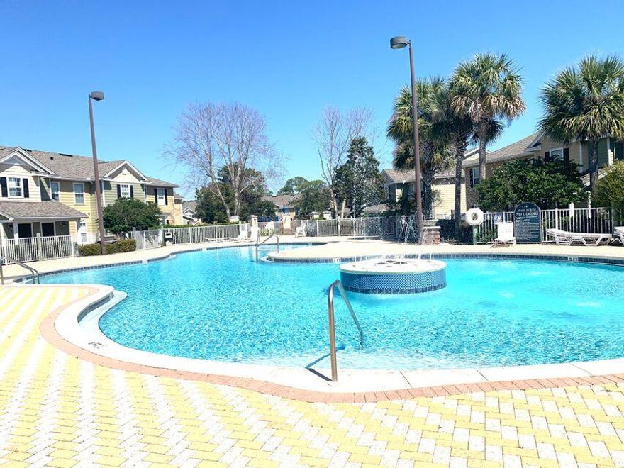 Opportunity to own close to the Beach.  Residential or Short/long term rental. Huge Pool and nice playground. Outdoor grill and picnic area. Ground floor, no steps in unit. Completely furnished. New sheets, towels and sofa.