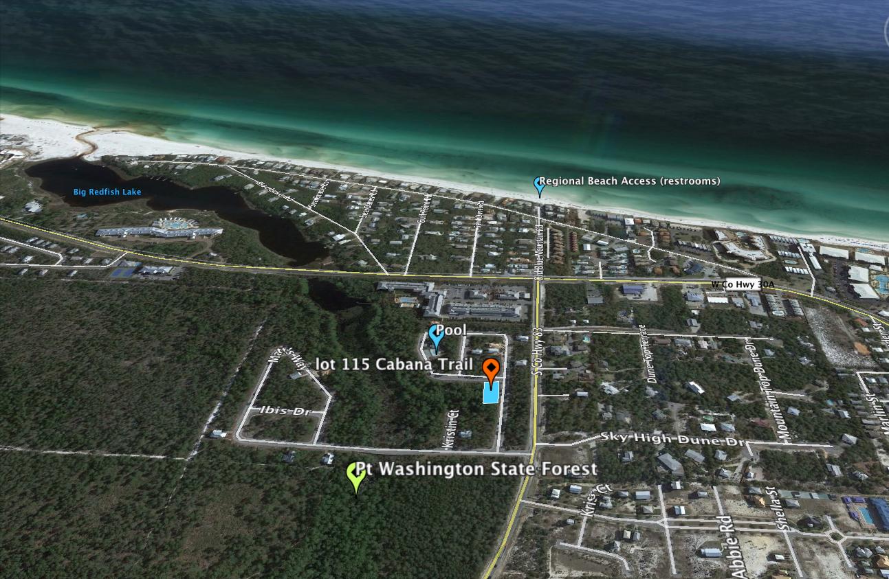 Build your dream home on this corner lot, in Lakeside at Blue Mountain Beach, one of the largest build-able homesites available in the neighborhood. Enjoy the conservation buffer at the back of the property which creates a sense of privacy. The neighborhood is bordered by the Point Washington State Forest to the north and east, and touches one of our rare coastal dune lakes, Big Redfish Lake. To the south, enjoy the short one block walk to shops and dining at Redfish Village, or go just a few blocks farther to the South Walton Regional Beach Access at Blue Mtn Beach, complete with restrooms, parking, beach shower, and deck for enjoying the view. Lakeside is protected with covenants and restrictions and features underground utilities, decorative street lights, community pool and clubhouse.