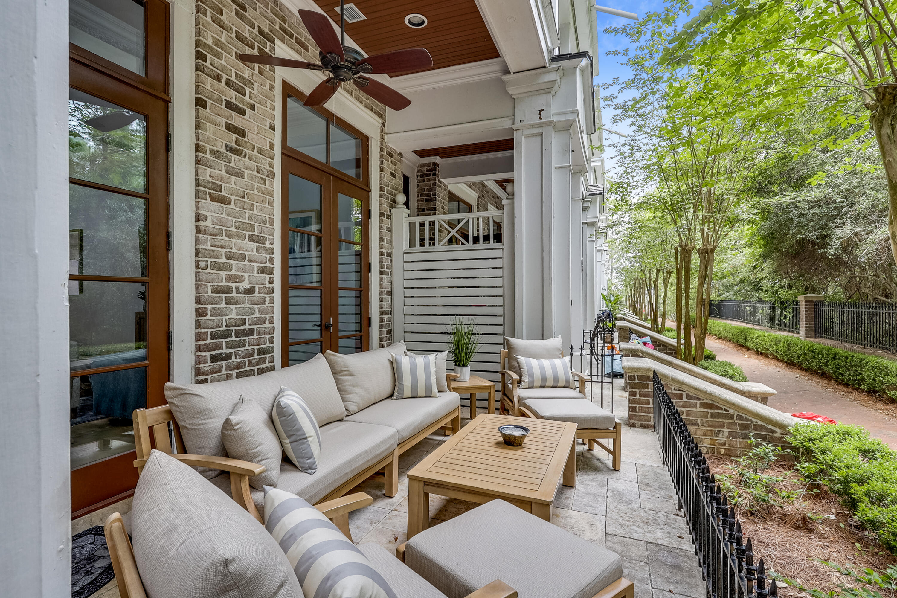 This is it! The most sought-after townhome in Le Jardin at Baytowne Wharf is now available! Whether you're looking for a high-performing rental investment or a luxurious vacation retreat, this New Orleans-inspired end-unit is the one to own. Homes in this exclusive, gated community overlooking Choctaw Bay are so special! Step into three stories of elegance, where soaring ceilings, custom molding, and French Quarter charm create an inviting escape. The first floor boasts 13-ft ceilings, while the second and third floors feature 10-ft ceilings, all with 8-ft solid doors, adding to the grandeur and spaciousness of the home. The open-concept main floor is designed for entertaining, with Viking & Samsung appliances, a wine fridge, and exquisite mahogany French doors leading to your private first-floor patio. Unlike most units, this home features a rare first-floor half bath....a true convenience for guests. The second floor boasts a guest master suite with ensuite bath, an additional guest bedroom with a shared balcony, and a full bath & laundry area. The third-floor primary suite is a private retreat, offering a double-sided fireplace, private balcony with breathtaking Bay views, a spa-like ensuite with double vanity, garden tub, and separate shower. Why is this the best townhome on the market? It's the top rental income producer in Le Jardin, with exceptional guest reviews and a proven track record of high occupancy. As an end-unit, it offers enhanced privacy and an unbeatable location. Le Jardin residents enjoy access to a large pool, children's pool, hot & cold spa, fitness center, grilling area, and outdoor fireplace. Steps away, The Village of Baytowne Wharf provides an exciting mix of restaurants, shopping, nightlife, zip lines, water sports, biking, fishing, and more. Plus, enjoy weekly summer fireworks displays from your private balcony! The lifestyle doesn't stop there....just minutes away, Grand Boulevard offers designer shopping, top-tier dining, a movie theater, and a lively farmers market. DON'T WAIT! This is the best townhome available in Le Jardin, and opportunities like this are rare. Schedule your showing today and make an offer before it's gone!