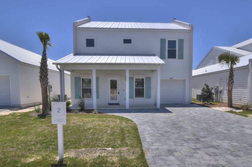 MODEL HOME FOR SALE! Brand-new West Indies style home about a block and a half from the beach, in PCB's newest gated neighborhood. Only 21 brand-new beach cottages are in Shorewalk. Don't miss out! All the up-to-date features and fixtures that make life easy at the beach. Just a stroll or golf cart ride to 2 public beach accesses. Plenty of public beach for all! Leave your car securely parked in your gated neighborhood and have fun walking, biking or taking your golf cart everywhere. All information is deemed correct, but please confirm. Please put SEA BREEZE 2 words into your GPS.