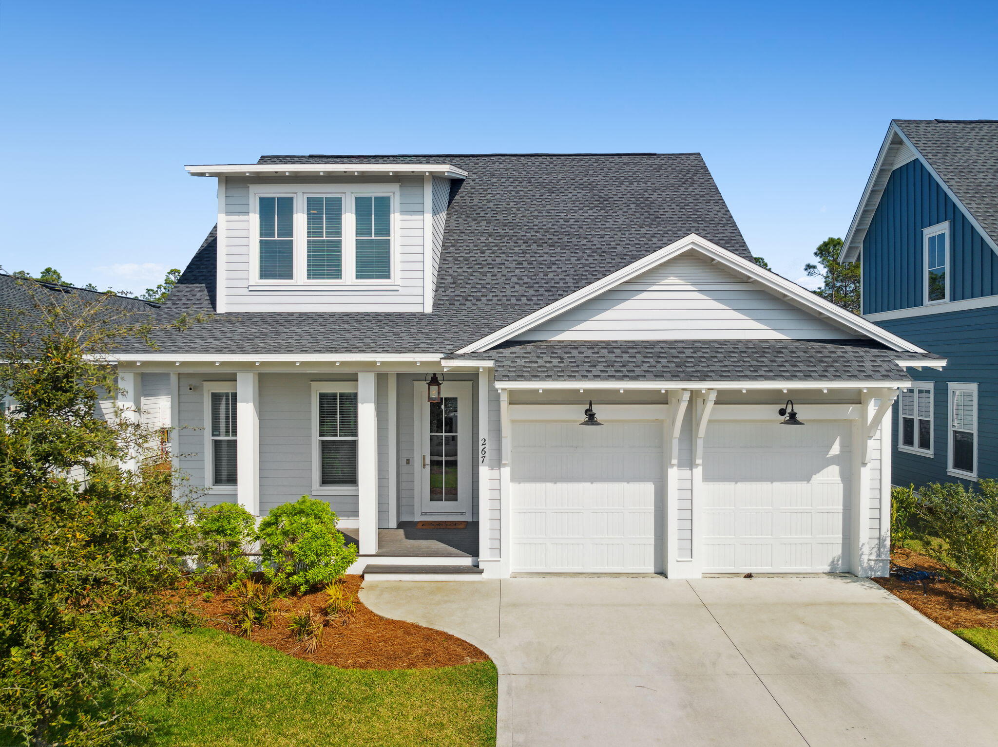 267 Log Landing St is truly a Watersound Origins gem!This home includes 2445sqft, 4 bedrooms, 3 bathrooms and a powder room. Features throughout include 10' ceilings, shiplap accents and a large and private backyard. First floor includes main living area, kitchen, laundry room, master bedroom and bath as well as a full bedroom with en suite.The open concept kitchen features subway tile backsplash, LED under cabinet lighting, quartz countertops, beautiful light fixtures and stainless appliances including a (rare for our area) gas stove. The cozy family room off the kitchen opens up to the 2nd floor staircase, master bedroom and screened back patio.Second floor has 2 full bedrooms with a shared bathroom and a large bonus area.Landscaping (& HOA amenity fees are included)