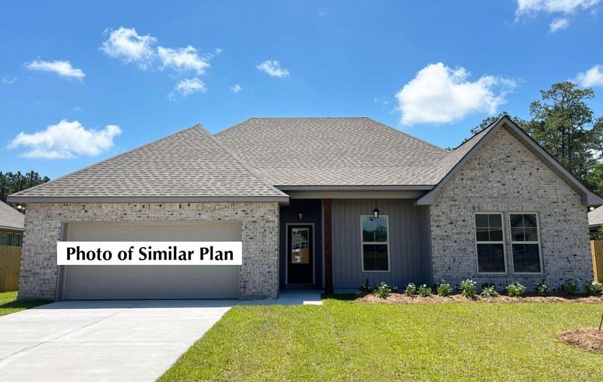 Awesome builder rate! Restrictions apply.The CAMELLIA V G in Houston Place community offers a 4BR/2BA, open and split design. Upgrades added (list attached). Features: double vanity, garden tub, separate shower, and walk-in closet in master bath, kitchen island, walk-in pantry, boot bench in mudroom, covered porches, undermount sinks, LED lighting throughout, crown molding, framed mirrors in all baths, smoke and carbon monoxide detectors, landscaping, architectural 30-year shingles, flood lights, and more! Energy Efficient Features: water heater, electric kitchen appliance package, vinyl low E MI windows, and more! Energy Star Partner.