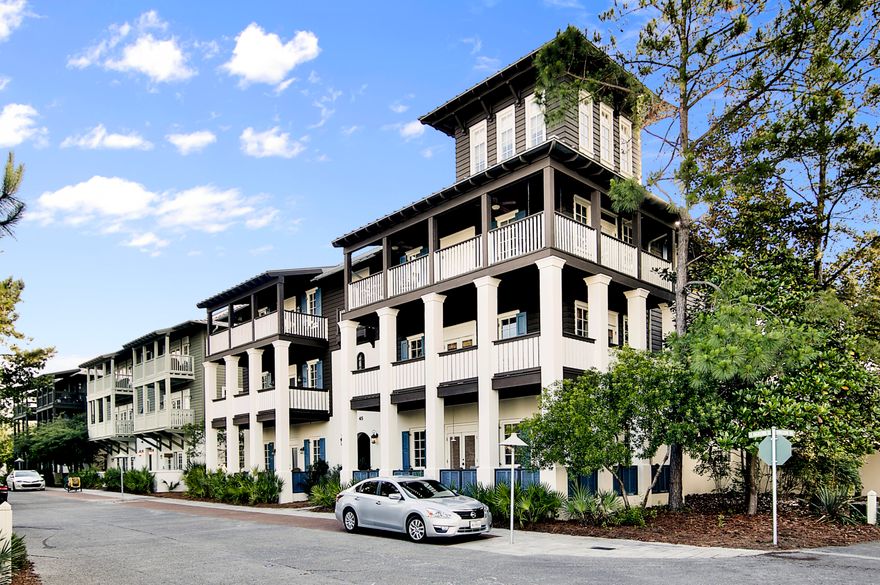 Great opportunity to own in Rosemary for under $800K. This larger flat unit features 2 large BEDROOMS, 2 full BATHS + HALLWAY BUNKS which give this unit great rental returns. END UNIT has a huge wrap around porch and no side neighbors which provides a ton of light and great views of the owners pool and St. Augustine Green. So peaceful & serene you will live on this outdoor patio. Flat is being sold fully furnished and many pieces are brand new including a sleeper sofa and new dining table. Unit has been Recently PAINTED, NEW AC & NEW KITCHEN APPLIANCES. White kitchen cabinets w/ stainless appliances, huge master suite w/ room for sitting area + master bath w/ whirlpool tub, separate shower and dual sinks. A great rental property or just a perfect place for the family to enjoy