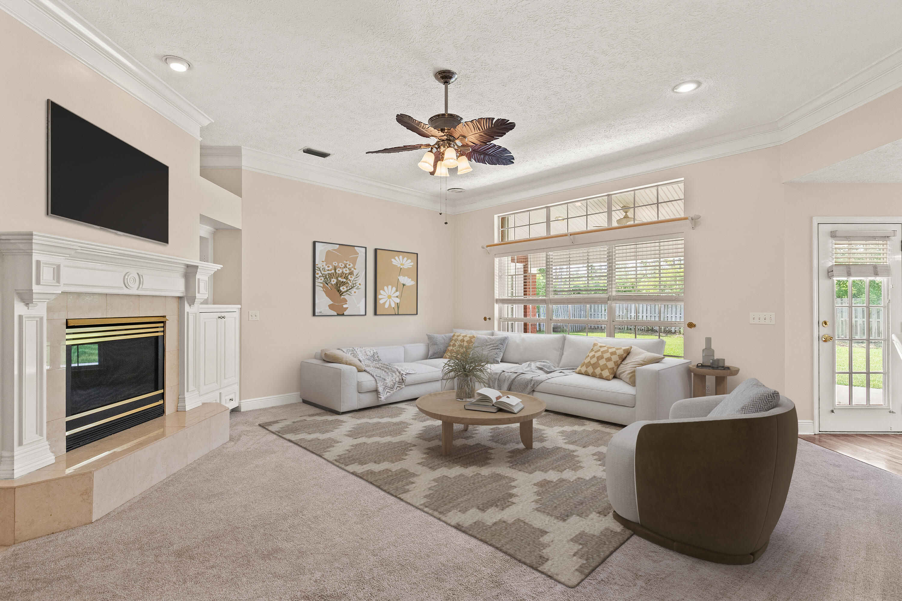 CURRENTLY UNDER CONTRACT, SELLER WILL CONSIDER BACKUP OFFERS **LENDER INCENTIVES: Closing cost credit and/or rate buy-down available from preferred Lender. Contact Listing Agent for more information.** This custom brick beauty at 106 Harrison Place blends quality construction, timeless features, and a location close to everything that matters. Tucked into the heart of Panama City, this home offers character and comfort with a functional, open layout. You'll find tall ceilings, crown molding, a gas fireplace, and abundant natural light. The kitchen flows into a sunny breakfast nook, with a breakfast bar perfect for everyday living or casual entertaining. The primary suite includes space for a sitting area, direct patio access, and a spacious bath with a jetted tub, dual vanities, a separate shower, and a walk-in closet. One of the additional bedrooms can easily serve as a dedicated home office or flex space. The fully fenced yard, covered patio, and all-brick exterior make upkeep easy inside and out. Ideally located in the well-kept Harrison Place community, you're just minutes from Tyndall AFB, NSA Panama City, Gulf Coast Regional Medical Center, ECP Airport, and some of the area's most popular dining, retail stores, waterfront spots and the beach. Whether commuting, traveling or just enjoying the Florida lifestyle, this home puts you in the center of it all. With a brand-new roof and fresh interior paint, this one is move-in ready and waiting. Call or text to schedule your private tour today.