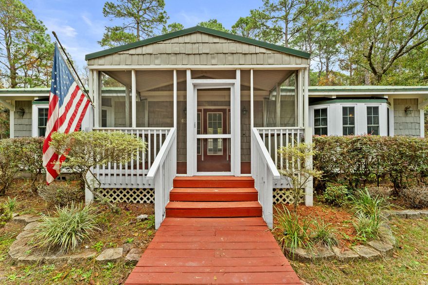 HUGE PRICE IMPROVEMENT. Rare find in Santa Rosa Beach. Located on a quiet parcel of land just over an acre and a half near the 331 Bridge in Santa Rosa Beach. This 2,080 square foot home is minutes from the Choctawhatchee Bay and the emerald waters of the Gulf Of Mexico. You will enjoy an open floor plan with real wood exposed beam Timber frame built with vaulted ceilings throughout. All three bedrooms offer their own full bathroom. This large beautiful lot has plenty of room for a garage or barn as well as pool/grilling entertainment area.