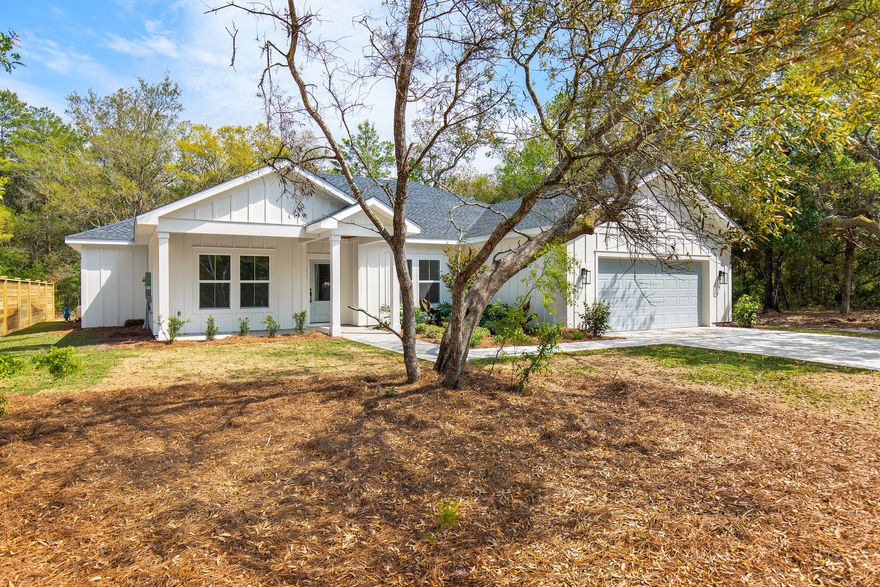 Discover a beautifully crafted new construction home in the gated community of Magnolia Bay Estates. Built by Live Oak Homes, this thoughtfully designed one-story residence offers four bedrooms, three and a half bathrooms, and a spacious two-car garage.Inside, enjoy an open-concept layout featuring brand-new kitchen appliances, built-in closets, high-quality finishes, and an effortless flow perfect for modern living. The expansive yard provides privacy and space to unwind, creating a peaceful retreat. Residents of Magnolia Bay Estates also enjoy access to a private community dock, offering a gateway to the Bay and ideal for boating, paddle boarding, or kayaking adventures. With Goodwin Creek just steps away and easy access to Alaqua Bayou and Choctawhatchee Bay, the setting is perfect for embracing Northwest Florida's natural beauty while remaining conveniently close to local amenities and coastal attractions.

Now is the time to secure this stunning home in one of Freeport's most desirable gated communities.

Reach out for additional details on home completion, finishes, and cost-to-own information!