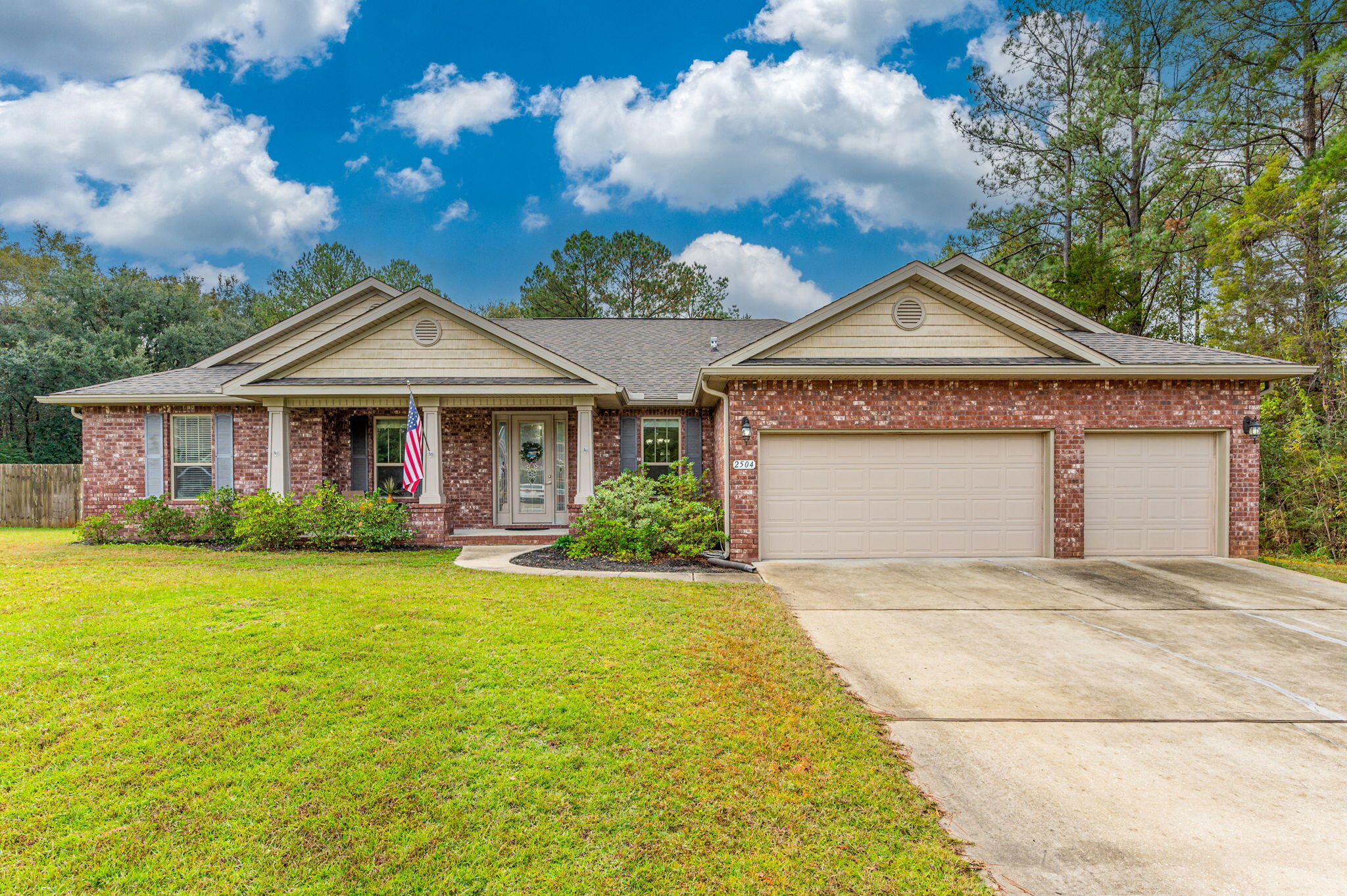 Stunning 4 true bedrooms (with an additional 5th bonus room!), 3 FULL baths, and a 3 car garage home located on almost 1/2 acre! Detailed finishes, from bullnose corners to ceiling fans, all the upgrades are checked. The kitchen is the center of activity and open for a continuous space feel. Plenty of cabinets, huge pantry, stainless appliances, breakfast bar, and island are just the start of the kitchen upgrades. The primary bathroom boasts a stunning walk in shower in addition to the garden tub. Split bedroom floor plan for privacy including private hall bedroom 4 and bathroom. Whole home water softener. The exterior is just as amazing as the inside, with a fully fenced backyard, covered porch, pool, RV hookup and RV size gate! Transferable termite bond as well! Come see this gem!