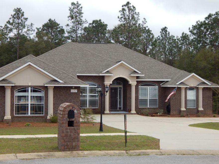 Beautiful 4 bedroom 3 bath home with many custom features. This one owner home has been upgraded in many ways. Located at the end of a culdesac on over 1/2 acre and a side load garage, this home has so much to offer and room to run. The property has an in ground sprinkler system and is also backed up to a green space for added privacy. Once inside, you will find a very well cared for home that is ''Move in ready'' The 4 bedrooms are laid out in a split bedroom floor plan and 3 bathrooms. There is a corner fireplace with stone and a cedar mantle. The formal dining room has a beautiful wood feature wall and large front windows. The kitchen is large, has granite counter tops, stone and copper back splash, decorative drift wood, plant shelves, pendant lights and stainless steel appliances.