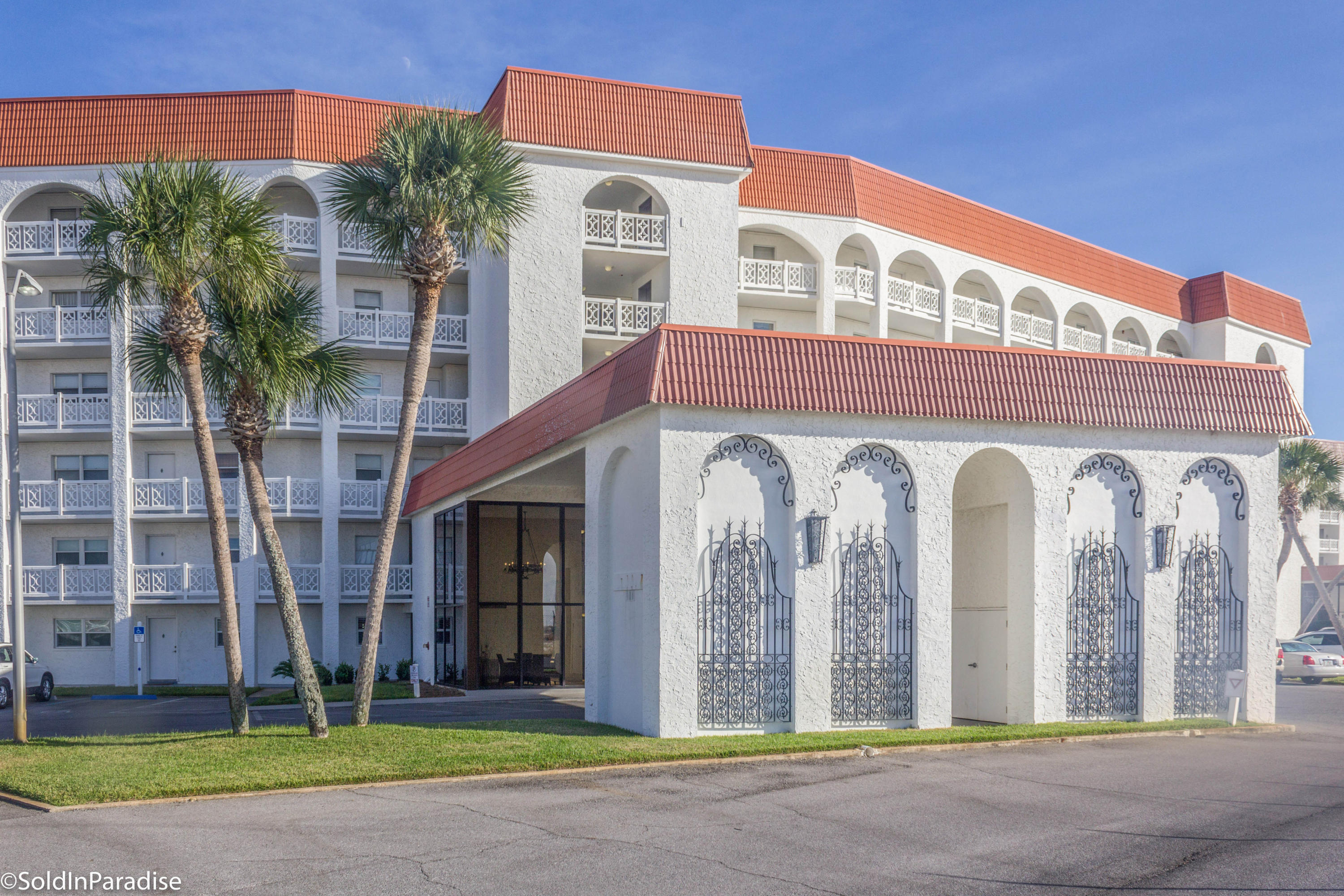 Take in the salty sea breeze and serene views of both the Intercoastal Waterway and Gulf of Mexico from this fourth floor unit at El Matador on Okaloosa Island. A beautiful unit, you'll find yourself right at home with a spacious master bed and attached bath with a garden tub and walk in closet. A guest bedroom and bath are located in the north end of the unit. The kitchen provides abundant cabinet storage and a pantry. A cozy living area has glass sliders that lead to the balcony overlooking the grass courtyard and Gulf. This is a wonderful rental unit through the busy season or a favorite home away from home for snowbirds in the winter. Community features include: gated security, two pools, fitness center, tennis courts, lounge, grilling areas, and abundant beach frontage. Paradise.