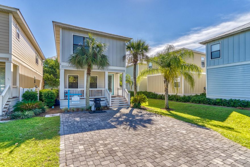 Professionally appointed home located just north of 30A in a highly desirable area. This beach home is offered fully furnished, has countless upgrades and is a fantastic rental property or second home. The large driveway will comfortably provide enough space for you, your friends and family. On the first floor you first take notice of the excellent use of the open floor plan and the gorgeous hardwood floors which encompass all living areas and bedrooms throughout the home. The living area has enough room for everyone to get together and enjoy some quality time. The kitchen comes fully stocked with everything you'll need and features all stainless steel appliances and granite countertops. Also on the first floor is the Master Bedroom and the handsome Master Bathroom with a large shower... and brand new tile floors! Upstairs are the three additional bedrooms, one being a bunk room. The two full bathrooms upstairs each have the brand new tile floors found in the Master Bathroom as well as granite countertops. There is a bonus living area upstairs, great for kids who need a playroom or want to watch something different than what's on downstairs! The entire home, exterior and interior, has been painted less than two years ago, giving it that extra fresh look.

Beach Nest is a small, quiet neighborhood with a gorgeous community pool. Just over a half mile from the dining and entertainment at Gulf Place, and about a quarter mile from the closest beach access, which is just across the road, South of 30A. The pool is from three feet, at the shallow end to five feet in the deep end. Ample seating by the pool for you and all your guests, tables as well for a quick snack or lunch by the pool!