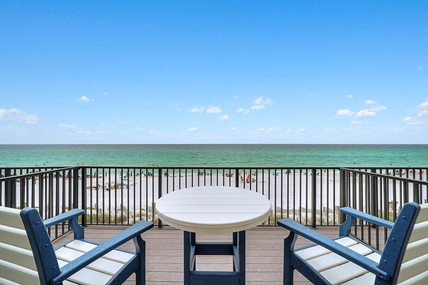 Finest full renovation on the Gulf just completed! 100k rental projection! Luxurious 3 BR oceanfront townhome with breathtaking views! Featuring 3 Bedrooms and 3 full baths this unit has 1600 ft of brand new flooring, countertops, cabinets, furnishings and electronics. The main level offers excellent views from the kitchen and through the dining and living area of the home. The Master has a wonderfully designed Bath, full closet with built in and a private balcony overlooking the Gulf from the top floor. The 1st floor walkout spans over 400 ft and has a full kitchen with 2 burner electric range, full living area, bunk area with 2 bunks and a living/ dining room shared area. The property is set up to comfortably accommodate up to 14 guests. Don't miss out on this one, it won't last long