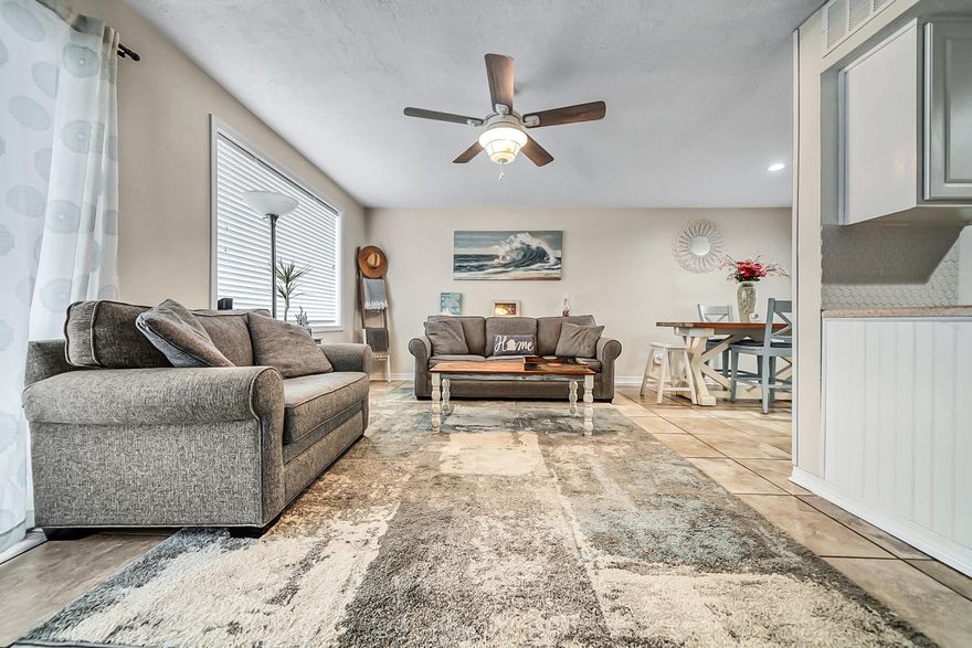 Welcome to your cozy home on the Bay! Enjoy fishing, kayaking, and paddle boarding steps away from your front door! Two George's Marina is across the street to store your boat. Great location 10 minutes away from Elgin AFB, Duke Field, and Hurlburt Field. Seller made lots of upgrades including washer and dryer hookups in unit, newly tiled bathroom shower, porcelain tub and toilet, accent shiplap walls, recessed lighting, remote controlled ceiling fans, and new kitchen appliances. Amenities include community laundry room, tennis court, and a pool. No Short term rentals allowed.