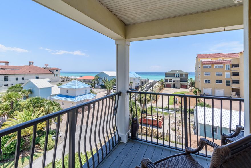 Buy Now and Capture Possible Summer Rental income. NEW PRICING & BEACH LOCATION! Rental Projections $123,000 to $134,000. Bella Blue is move-in ready & fully furnished for a personal home or vacation rental. It has been a second home which is meticulously maintained. Bella Blue boasts 5 bedroom, 3.5 baths 3850 sq. ft all just 300 feet down the walkway to the sugar white sands of the Gulf of Mexico. The home offers Gulf views from the 2nd and 3rd levels, large balconies, hardwood or tile throughout, crown moldings, an elevator, heated pool, heated outside shower, one car garage and 3 parking spaces. A large heated and cooled workshop or private office is through the garage.