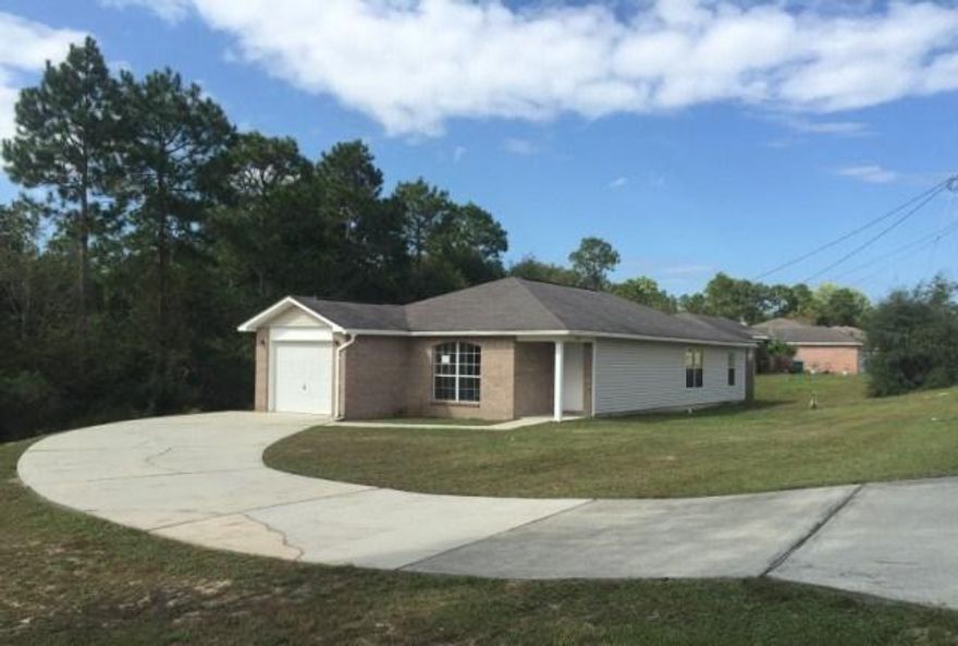 REO ~ This charming 3 Bd / 2 Ba home is conveniently located south of I-10 & is just minutes to Eglin, Hurlburt & Duke Field. Situated on a spacious lot the home offers plenty of room for a growing family. The open floor plan offers a large living area & eat-in kitchen along with breakfast bar. The master suite features a walk in closet & garden tub. What an awesome starter home opportunity. Don't miss out on this great home.