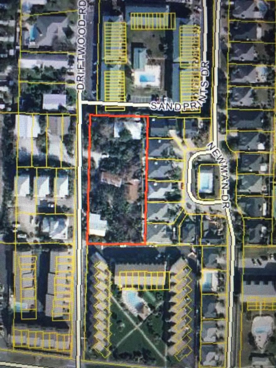 Temporarily off the market until DO is received. Over one acre just seconds from public beach access! This 1 acre + property is being developed as 6 single family homes that will accommodate large vacation rental homes with a phenomenal rate of return.